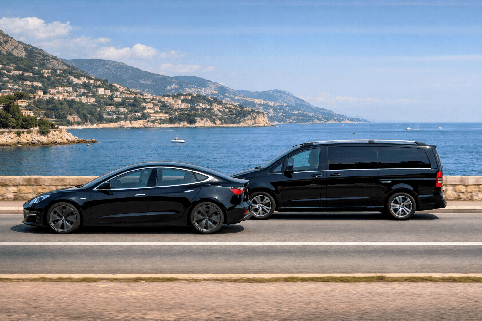 Sedan and van options available through Book Riviera Driver